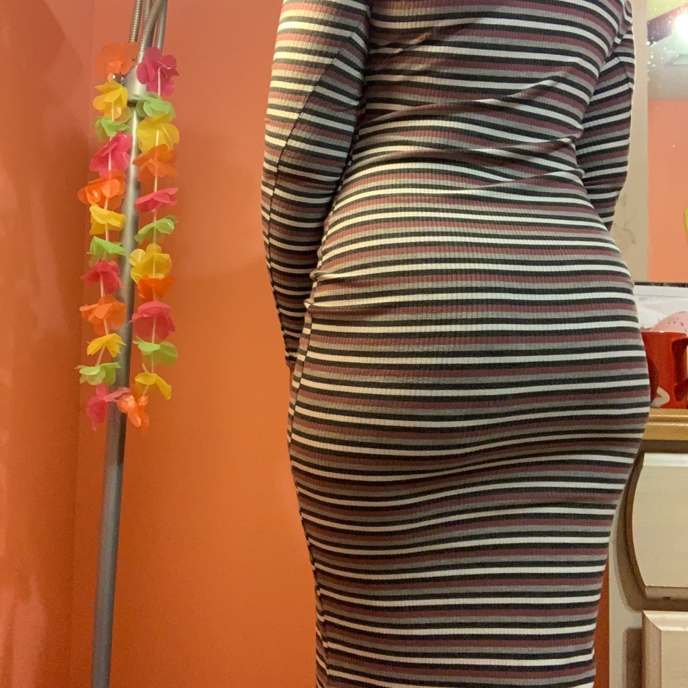 Multi Colored Striped Dress.